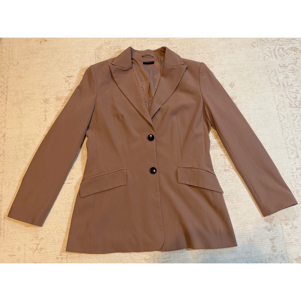 Sisley Womens Mauve Pink Two Button Tailored Blazer Jacket Office Professional